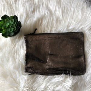 Marc Jacobs Metallic leather clutch